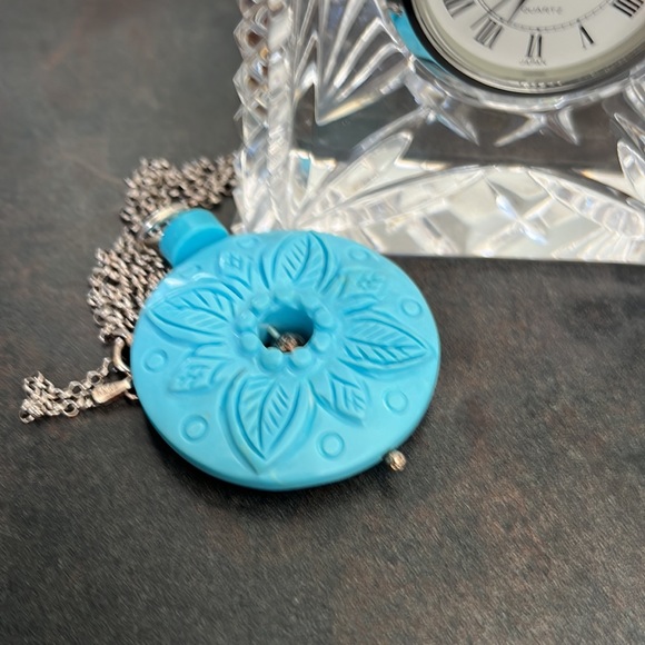 🇮🇹 Italian turquoise coloured pendant on Italian Sterling Silver 925 chain - Picture 11 of 12